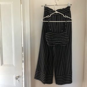 Wide leg and crop top set